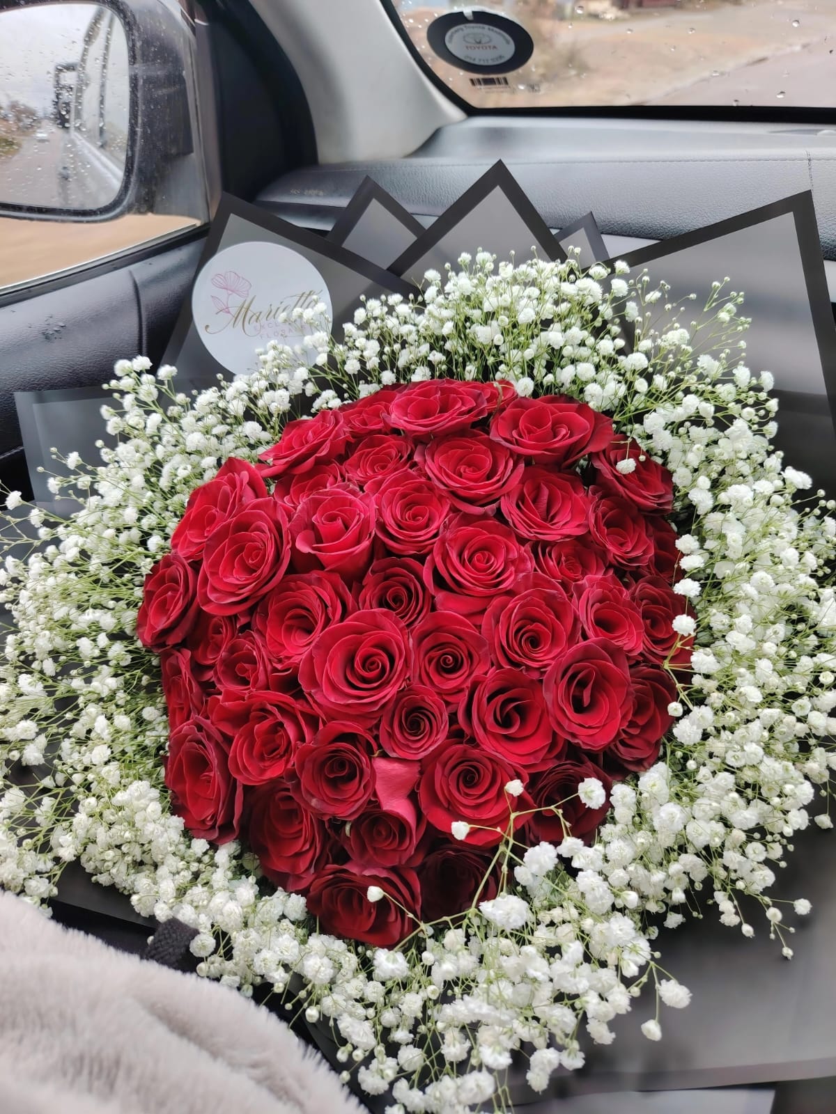 Signature Red Roses & Gypsophila